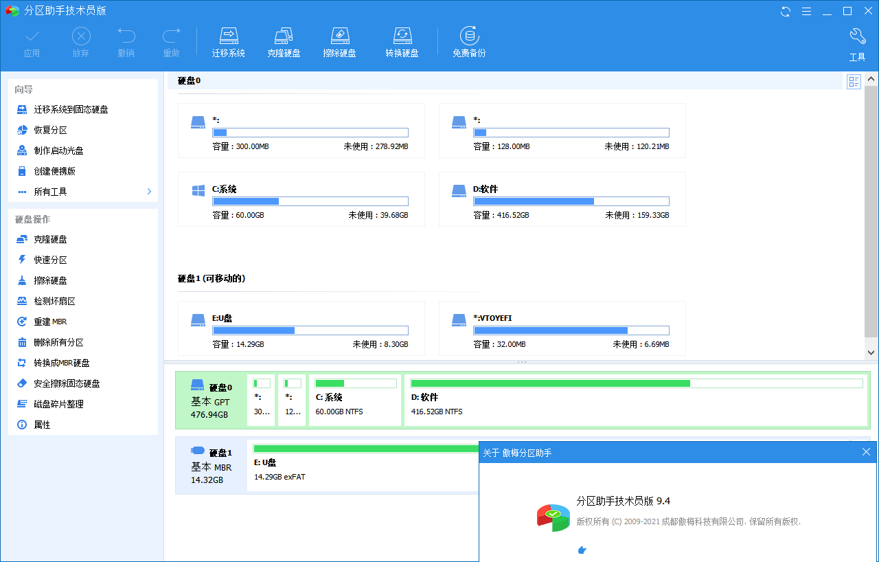 分区助手技术员v10.8.1特别版 - 洋葱Blog